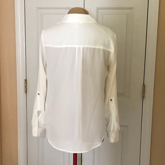 New Michael Kors Long-Sleeve Blouse NWOT - Picture 2 of 6